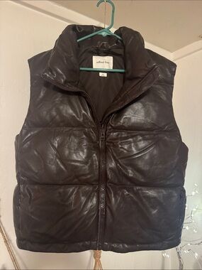 NWOT Wilfred Free Artezia Dark Brown Quilted Puffer Vest